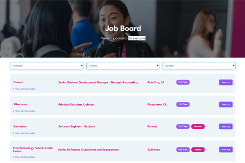 Job Board Home Page